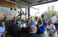 Persconferentie Ronde van Oost-Vlaanderen (beloften) in Grand Café Driespoort - op 20.8.2016 vertrek in Driespoort Shopping Deinze