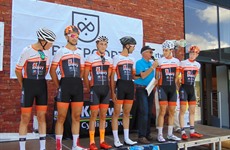 Ronde van Oost-Vlaanderen voor beloften, 4de rit vertrek in Driespoort Shopping Deinze op 20 augustus 2016’ 