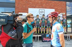 Ronde van Oost-Vlaanderen voor beloften, 4de rit vertrek in Driespoort Shopping Deinze op 20 augustus 2016’ 