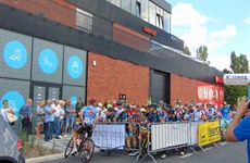 Ronde van Oost-Vlaanderen voor beloften, 4de rit vertrek in Driespoort Shopping Deinze op 20 augustus 2016’ 