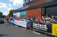 Ronde van Oost-Vlaanderen voor beloften, 4de rit vertrek in Driespoort Shopping Deinze op 20 augustus 2016’ 