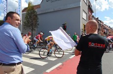 Ronde van Oost-Vlaanderen voor beloften, 4de rit vertrek in Driespoort Shopping Deinze op 20 augustus 2016’ 