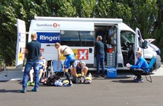 Ronde van Oost-Vlaanderen voor beloften, 4de rit vertrek in Driespoort Shopping Deinze op 20 augustus 2016’ 