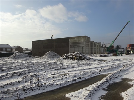 Zicht op blok D en E
