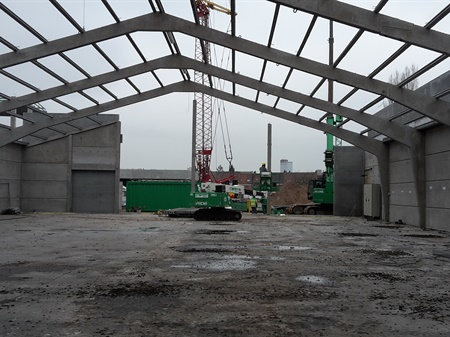Ook voor gebouw E gaan de werken vooruit