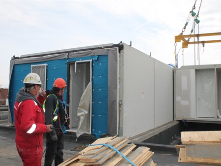 Kant en klare modules voor de flats
