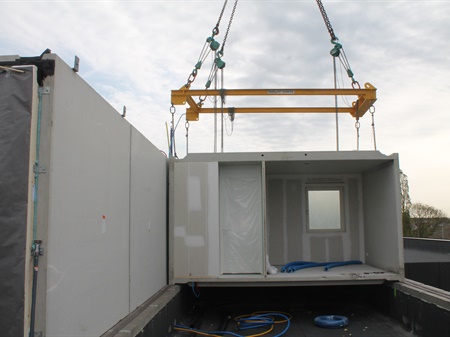 Kant en klare modules voor de flats