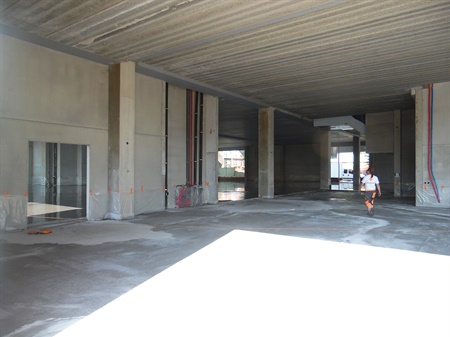 Gepolijste beton in blok B