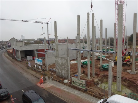 Blok B in opbouw