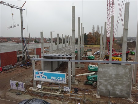 Plaatsen van de gewelven in blok B